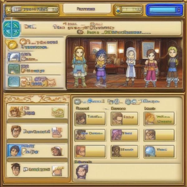 dragon quest ix on nintendo ds screen showing custom characters