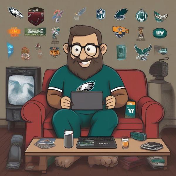 eagles fan watching tv options