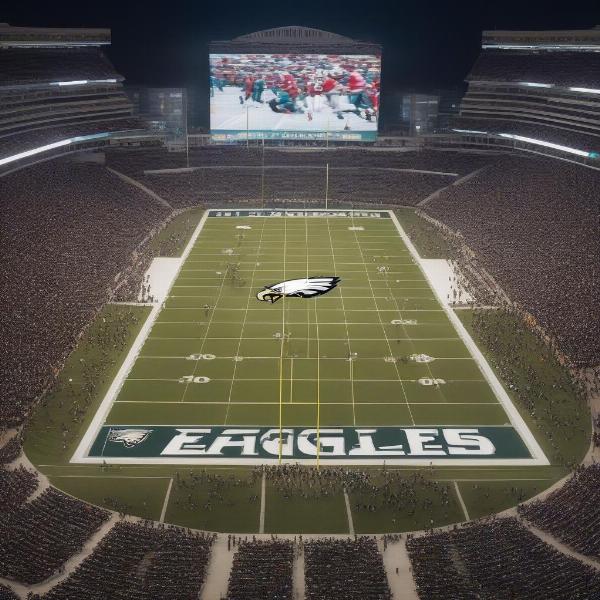 stadium view during an eagles football game