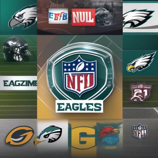 Eagles game streaming platforms and logos