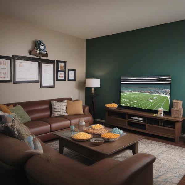 eagles game viewing setup at home