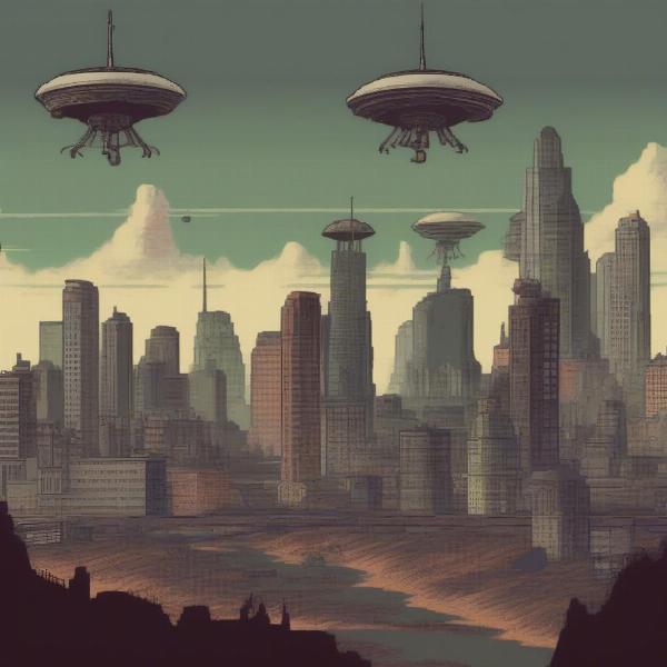 Early pc war of the worlds game screenshot