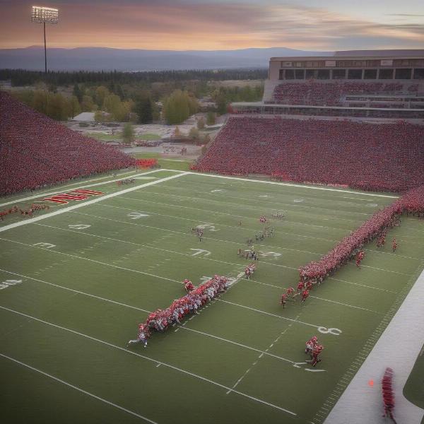 eastern washington eagles football game on field