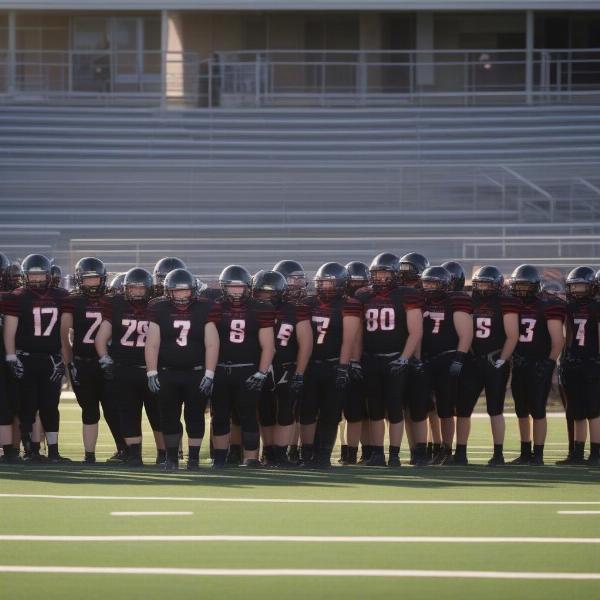 Eden Prairie football team in action on a sunny day