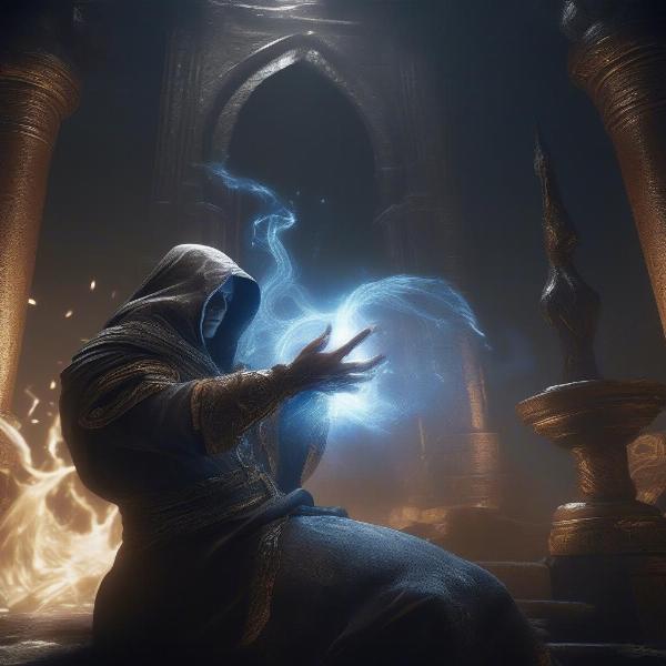 elden ring character performing magic