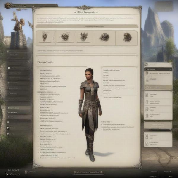 elder scrolls online xbox character customization screen