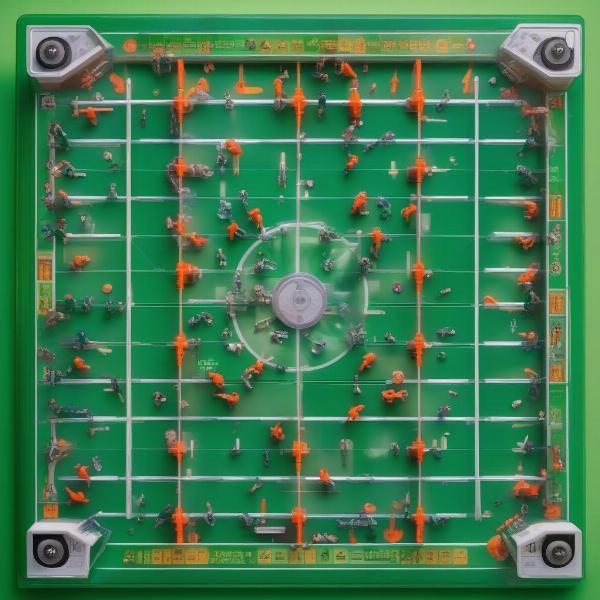 electric football game with vibrating field