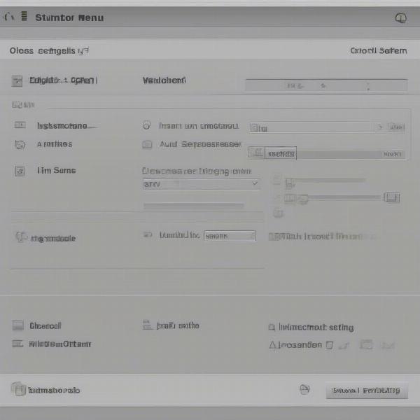 emulator settings menu with options highlighted