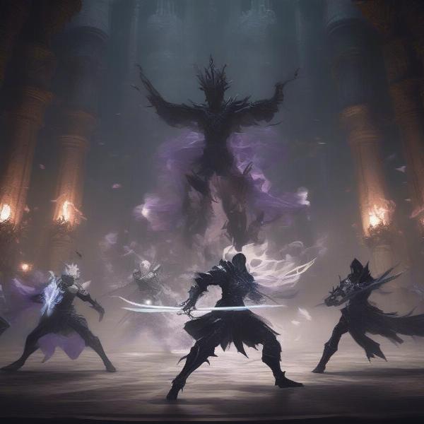 Ender Lilies intense combat