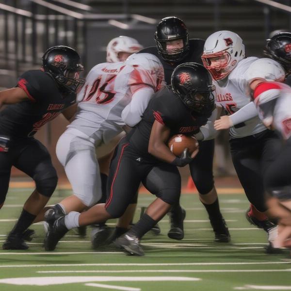euless trinity football game action shot