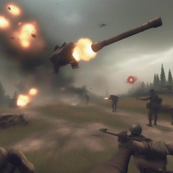 Example of an over-the-top World War 1 game showcasing exaggerated action and scenarios.