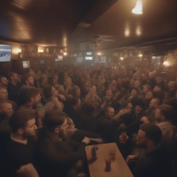 fa cup pub with fans