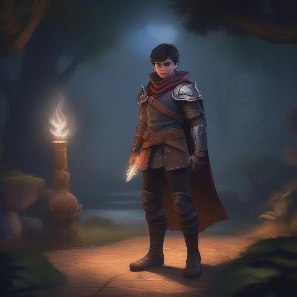 Fable hero journey, classic good versus evil, with a young hero rising up