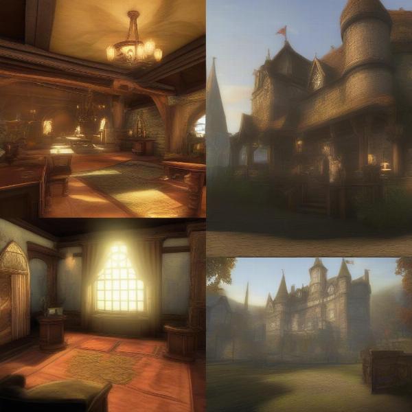 A comparative collage of the three main Fable games showcasing different visual styles and gameplay