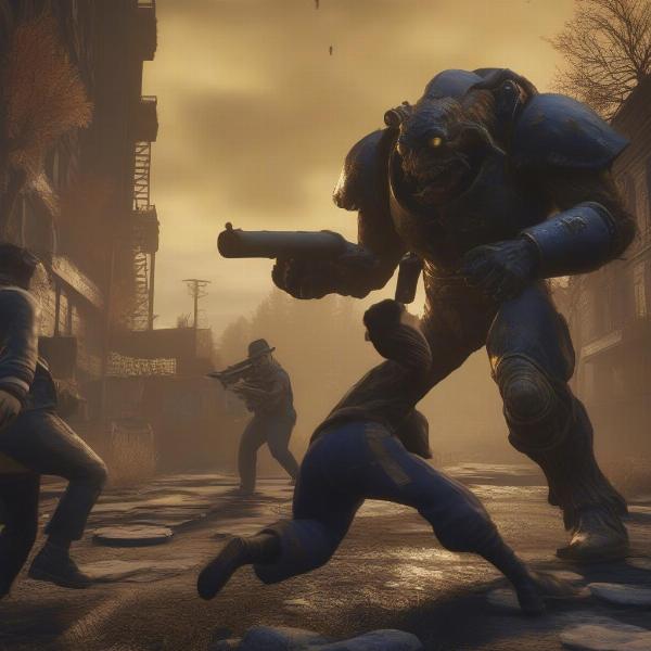 Fallout 76 combat scenario on Xbox Game Pass