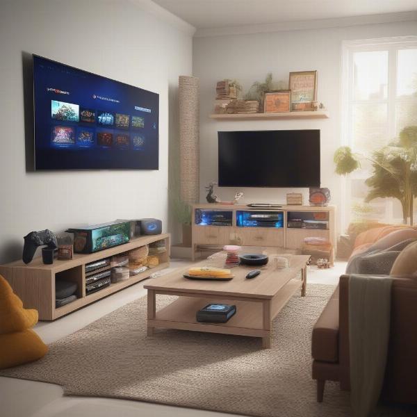 Family TV Gaming Setup