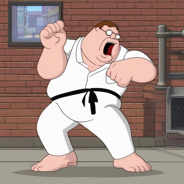 Peter Griffin Fighting in Family Guy Game