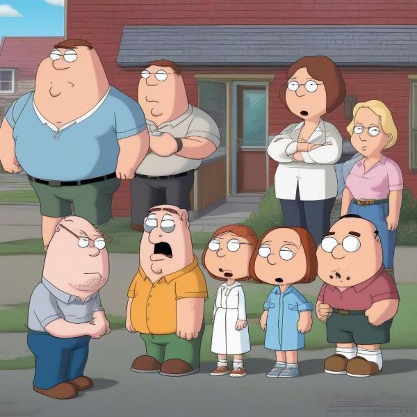 Family Guy football team select screen