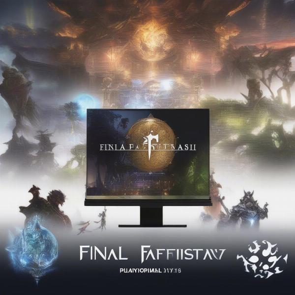 Final Fantasy 14 cross platform play image showing the various devices that can connect and play