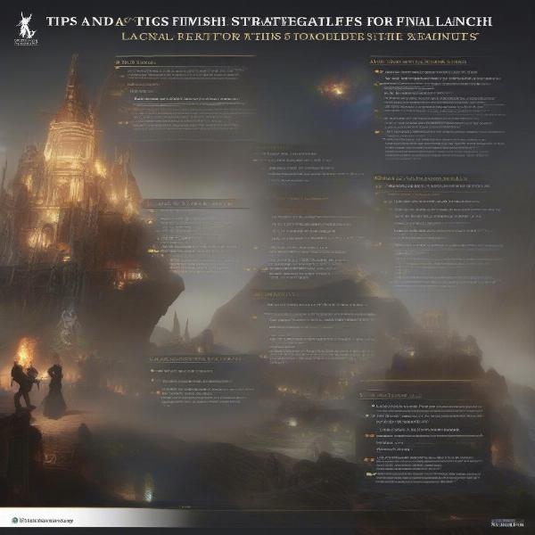 Final Fantasy 14 xbox launch prep screenshot with tips and strategies for users
