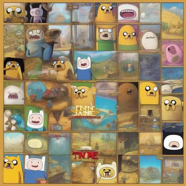 Finn and Jake from multiple adventure time games