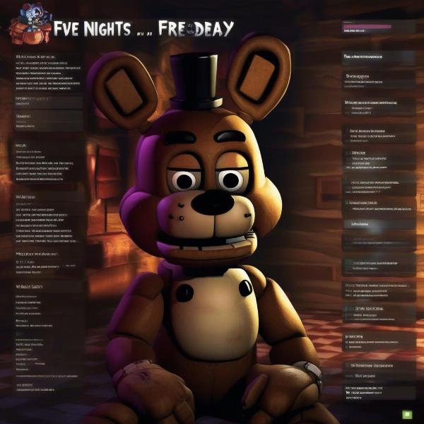 fnaf xbox game menu