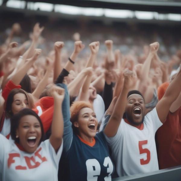 football fan celebration