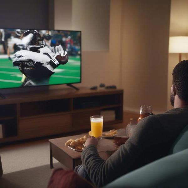 football fan enjoying live game