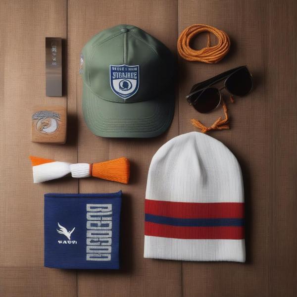 Various accessories suitable for a football game.