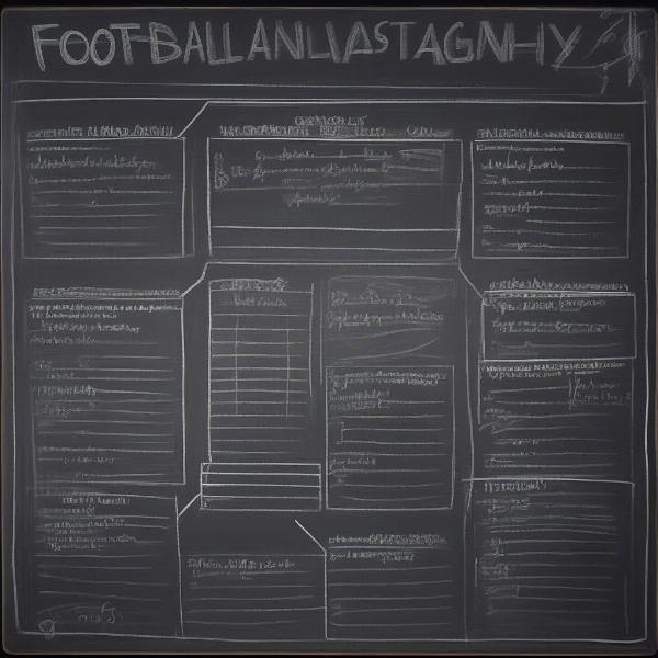 football game analysis on a chalkboard with notes