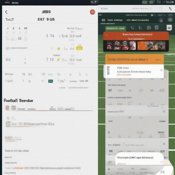 football game schedule on app