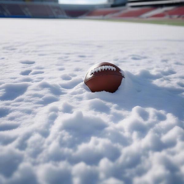 snowy field football game