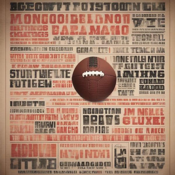 Football poster typography example