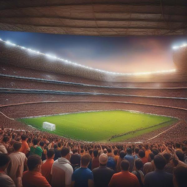 football stadium crowd view