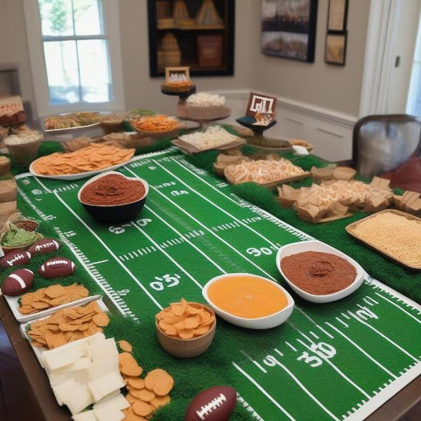 Football Themed Food Display