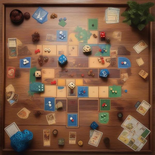 Variety of four player board games