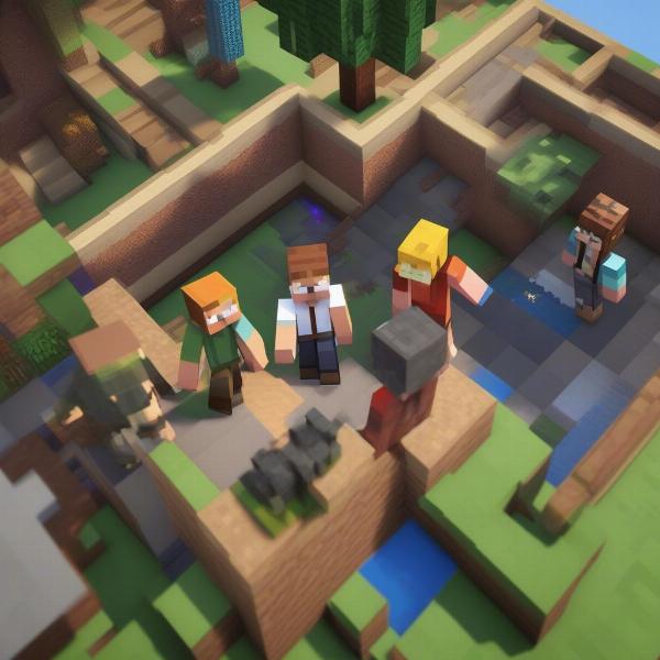 four-players-building-minecraft-nintendo-switch
