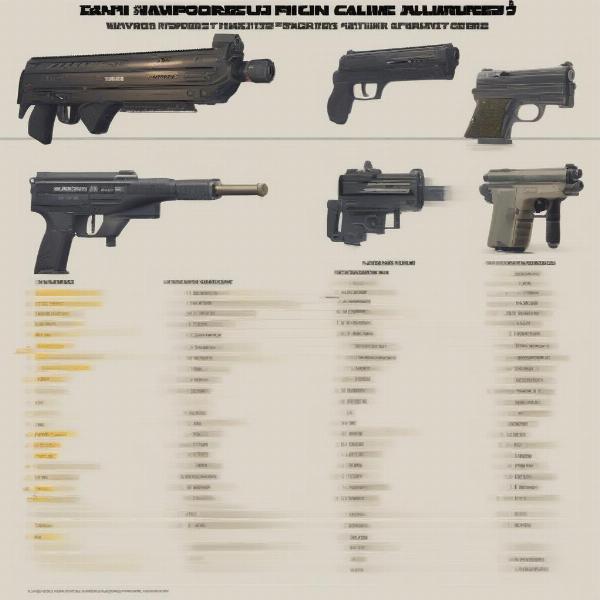 fps game weapons comparison chart