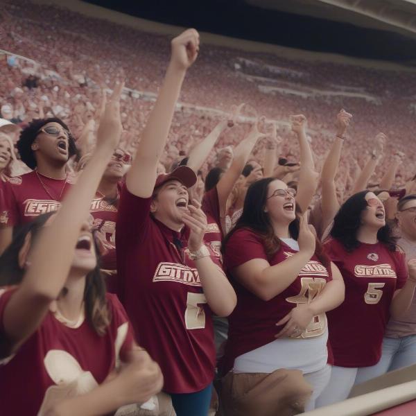 FSU fans cheering at a game