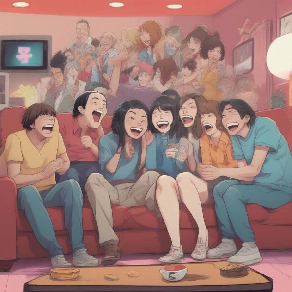 laughing at japanese game shows