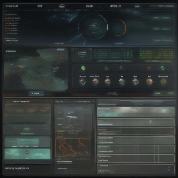 Futuristic War Interface Display