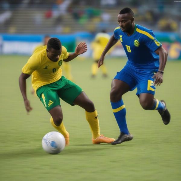 Gabon Key Player Dribbling