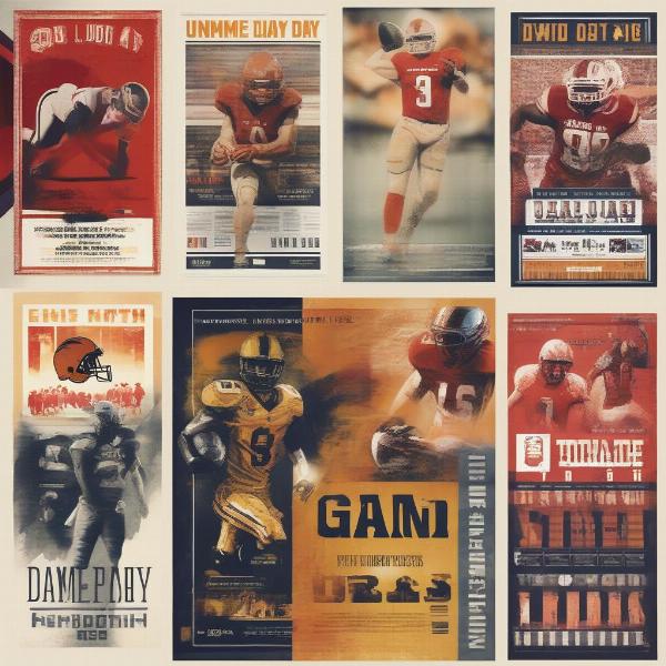 various-game-day-poster-fonts