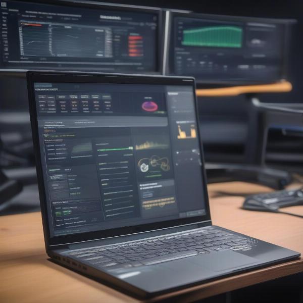 Laptop Showing Game Development Specs
