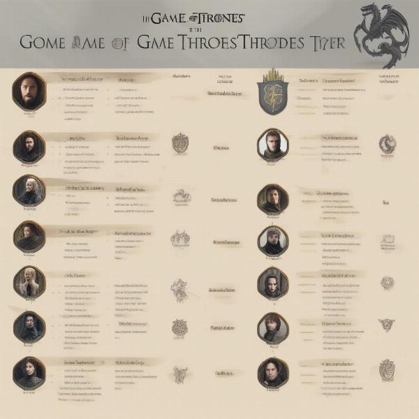 game of thrones house comparison chart