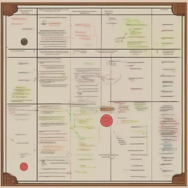 Game sheet scoring table, roll and write strategies