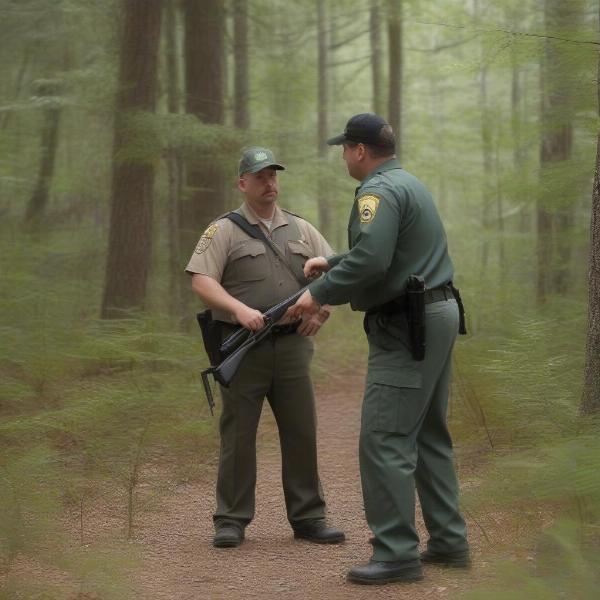 Game Warden Arresting a Poacher