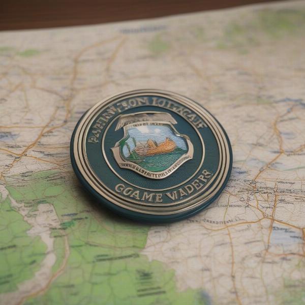 game-warden-badge-and-map