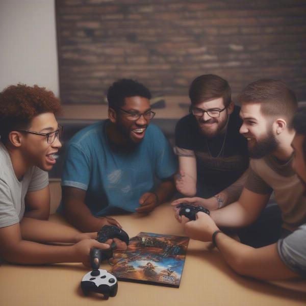 gamers-discussing-games