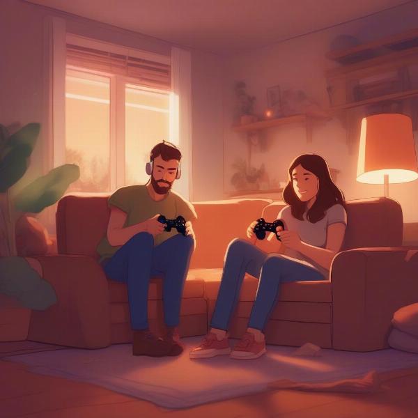 couple-gaming-on-sofa-at-home